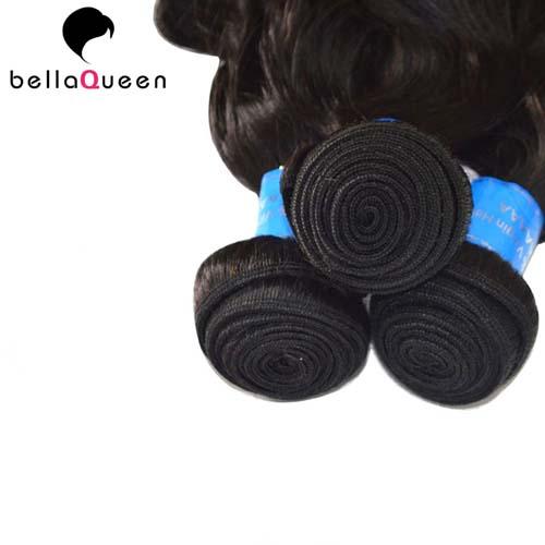 Pacotes brasileiros pretos naturais do cabelo humano de onda de água 100% para a extensão do cabelo
