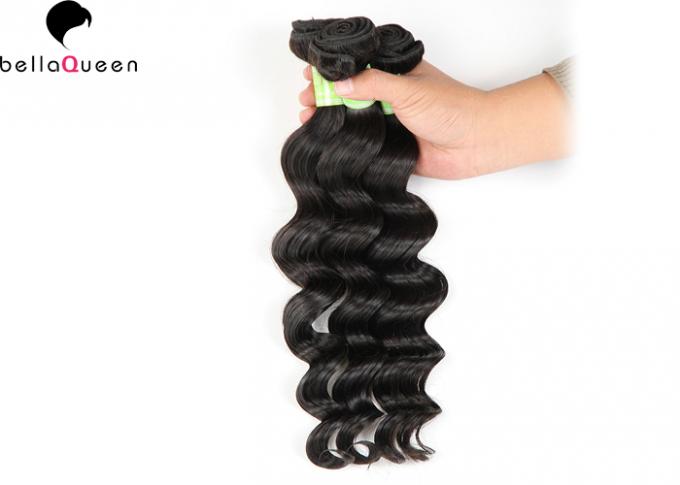 Classifique 8A 3 pacotes da trama profunda humana do cabelo da onda do cabelo do Virgin brasileiro frouxamente para a menina