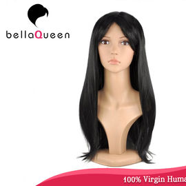 China A mão amarrou a cor natural do cabelo reto das perucas do laço do cabelo humano do Virgin 7A fornecedor