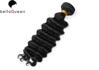 China Extensões naturais do cabelo do Mongolian do Weave do cabelo preto do 1B da onda profunda 100% não processado fornecedor