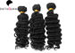 Cabelo humano do Virgin brasileiro, trama profunda preta natural do cabelo da onda de 100 gramas fornecedor